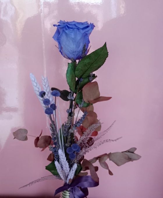 Rosa Preservada Azul